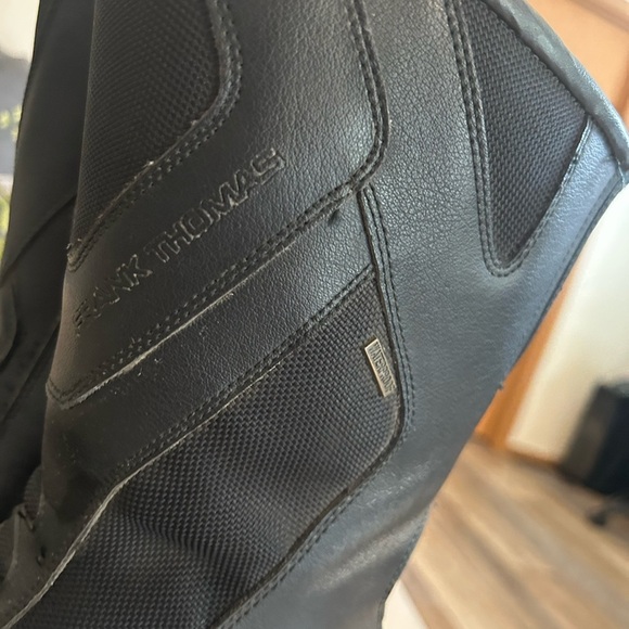 FRANK THOMAS Men's Size 12 Black Motorcycle Boots - Picture 4 of 12